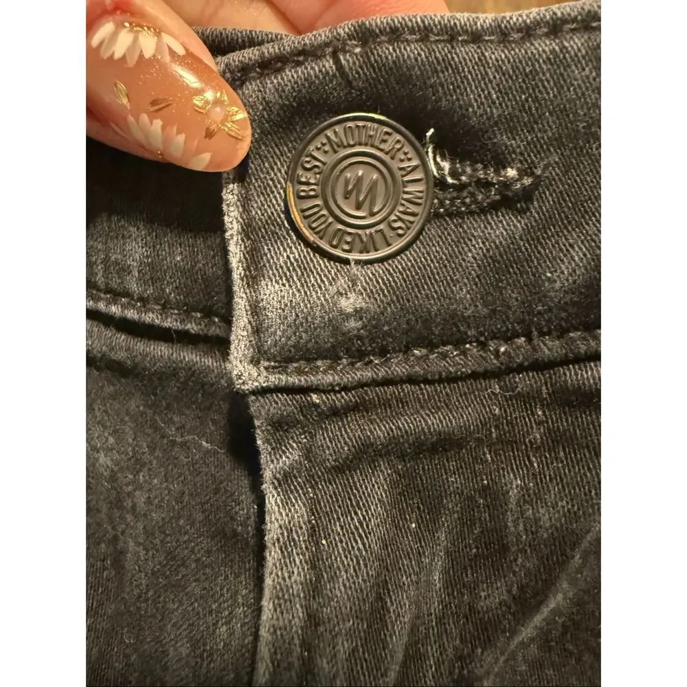 MOTHER DENIM RASCAL ANKLE SNIPPET - BLACKBIRD